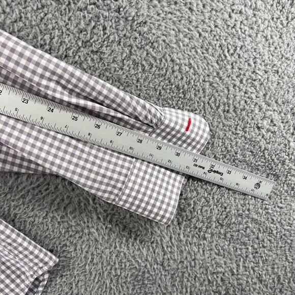 Untuckit Shirt Men's Extra Large Gray White Gingham Plaid Check Button Up Casual - Picture 6 of 10